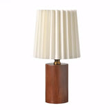 Luminária de Mesa Abajur Madeira e Tecido Moderno Radiant escuro