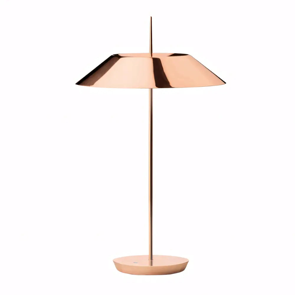 Luminária de Mesa Abajur Minimalista Moderna Led Metal Radiant ouro rosa