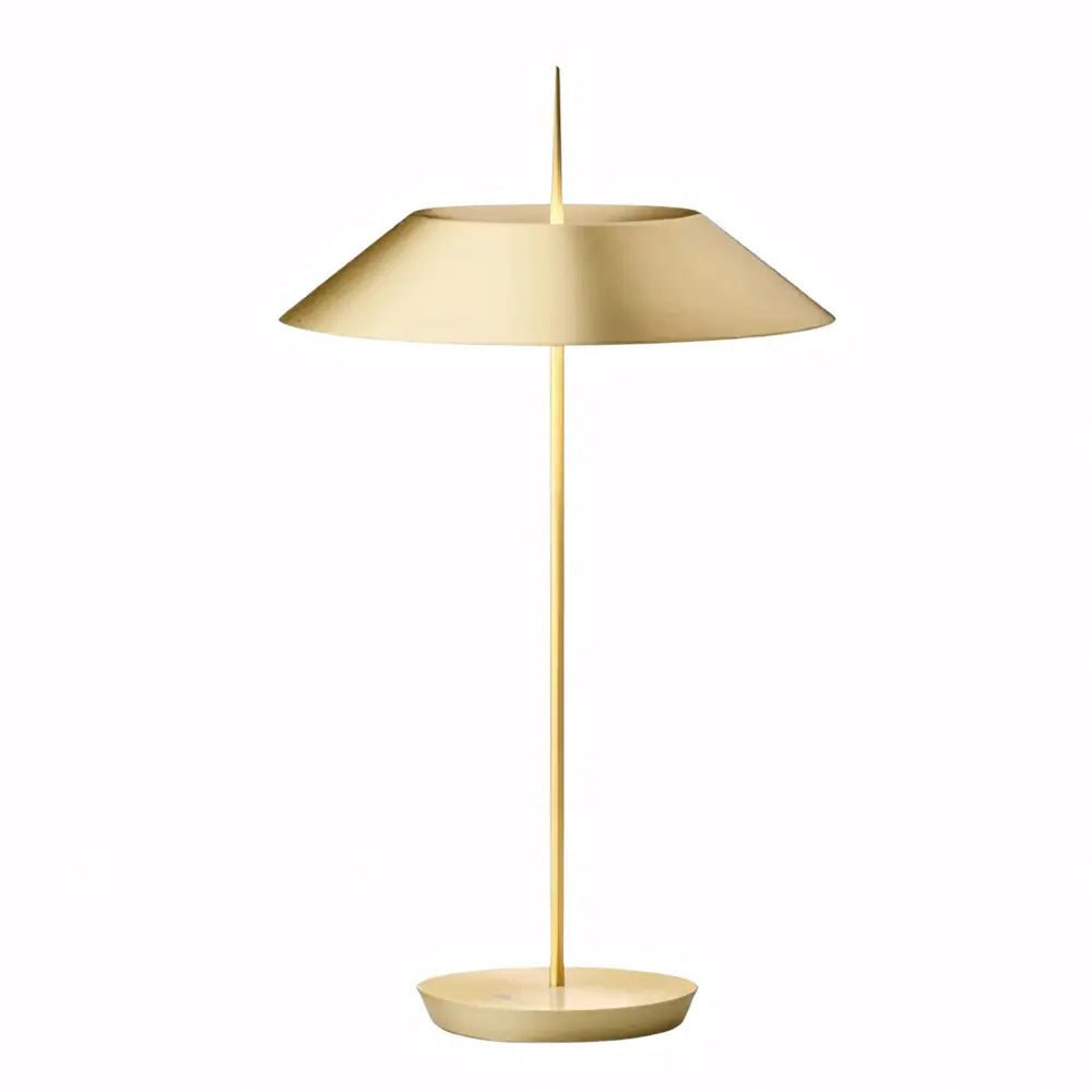 Luminária de Mesa Abajur Minimalista Moderna Led Metal Radiant dourada
