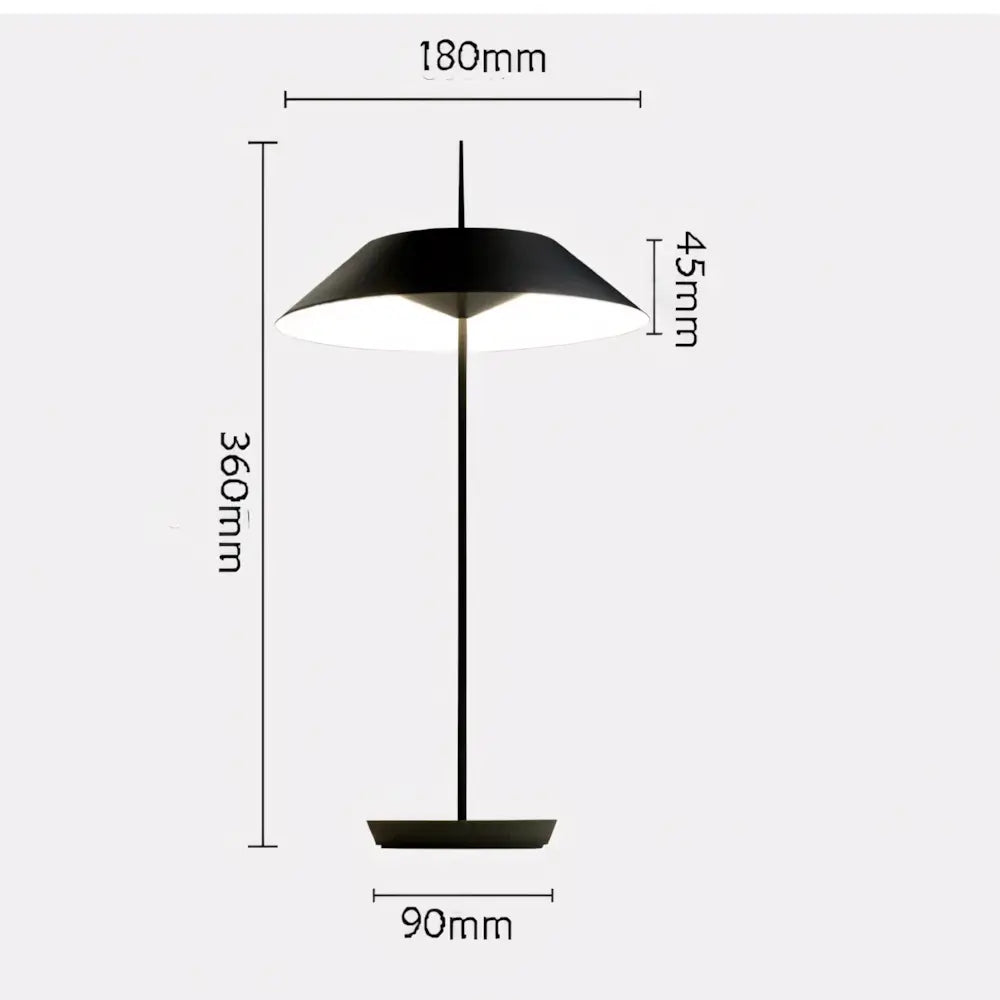 Luminária de Mesa Abajur Minimalista Moderna Led Metal Radiant