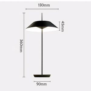 Luminária de Mesa Abajur Minimalista Moderna Led Metal Radiant