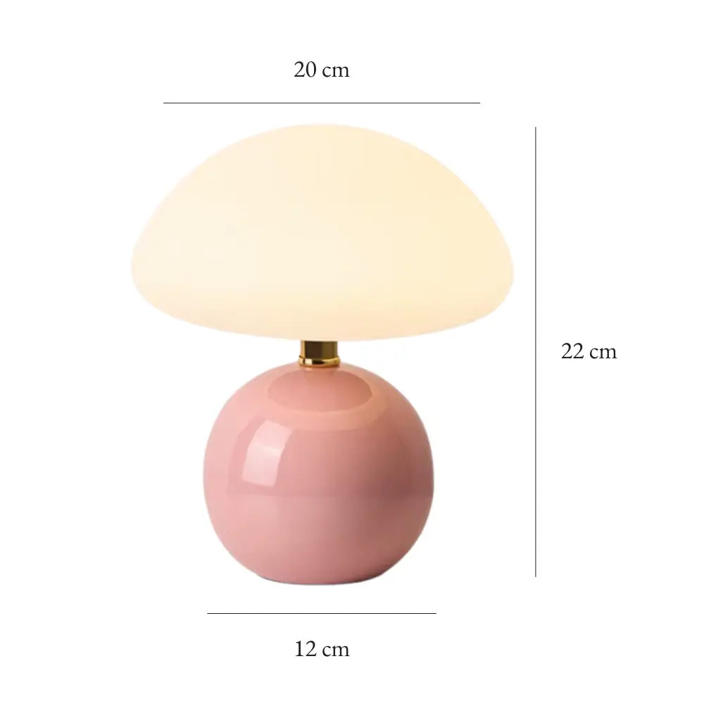 abajur cogumelo moderno, luminária de mesa LED, abajur de mesa decorativo, luminária acrílica colorida, luminária moderna para quarto, abajur rosa LED, luminária branca moderna, iluminação design, abajur contemporâneo, luminária minimalista