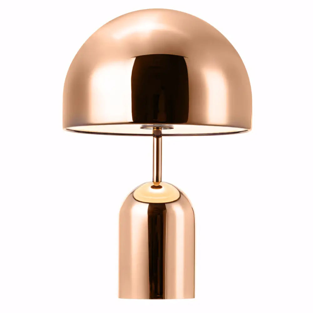 Luminaria de Mesa Abajur Moderno Minimalista Metal Bell ouro rosa