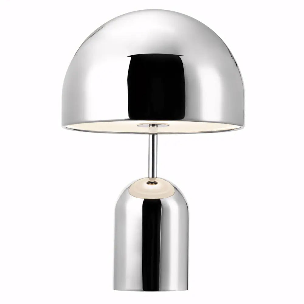 Luminaria de Mesa Abajur Moderno Minimalista Metal Bell prata