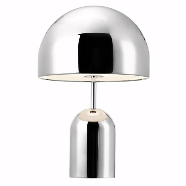 Luminaria de Mesa Abajur Moderno Minimalista Metal Bell prata