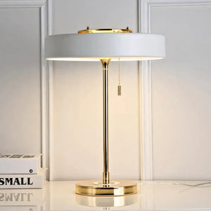 Luminária de Mesa Abajur Moderno Vidro Base Dourada Radiant