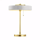 Luminária de Mesa Abajur Moderno Vidro Base Dourada Radiant branco