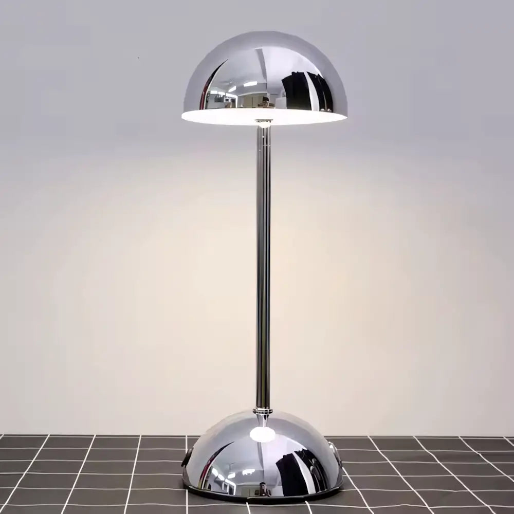 Luminária de Mesa Abajur Sem Fio Minimalista Moderno Radiant prata