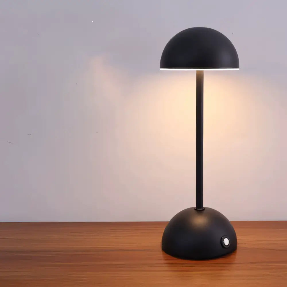 Luminária de Mesa Abajur Sem Fio Minimalista Moderno Radiant preto