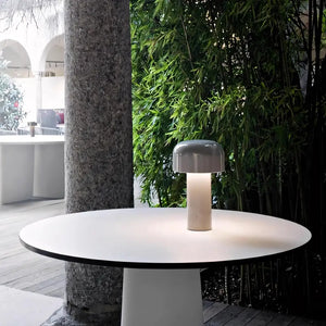 Luminária de Mesa Abajur Touch Moderno Minimalista Bellhop cinza
