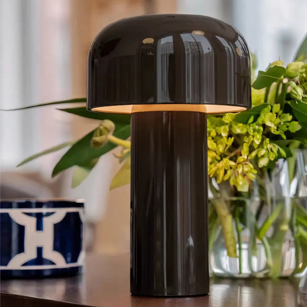 Luminária de Mesa Abajur Touch Moderno Minimalista Bellhop preto