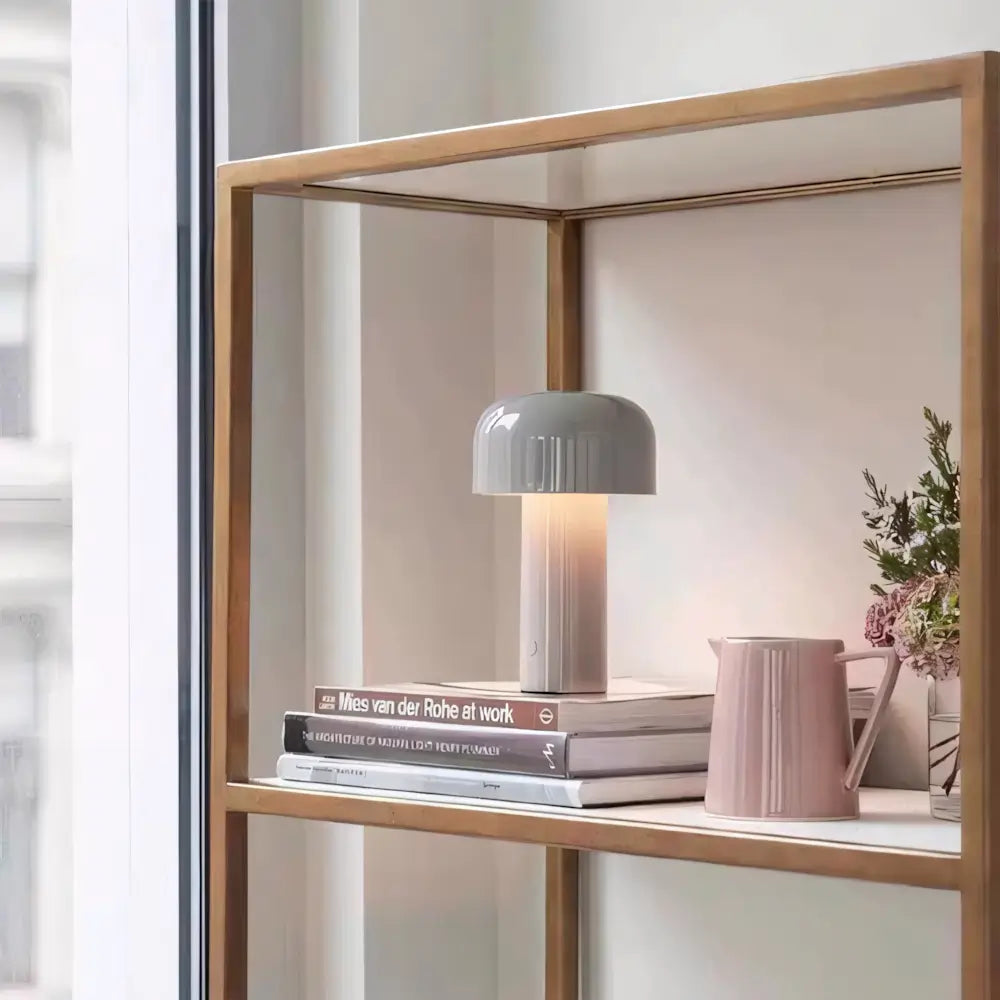 Luminária de Mesa Abajur Touch Moderno Minimalista Bellhop branco
