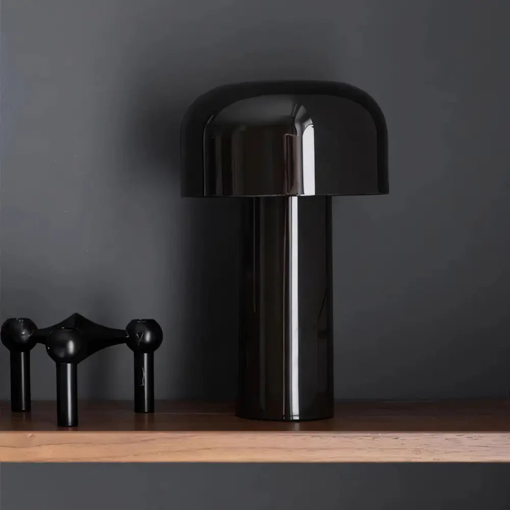Luminária de Mesa Abajur Touch Moderno Minimalista Bellhop preto 