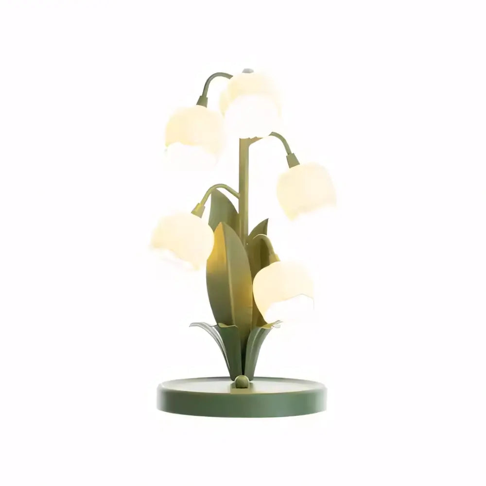 Luminária de Mesa Abajur Verde Moderna Minimalista Floral Radiant