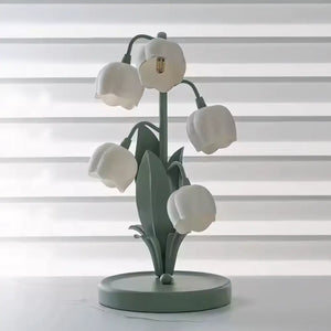 Luminária de Mesa Abajur Verde Moderna Minimalista Floral Radiant