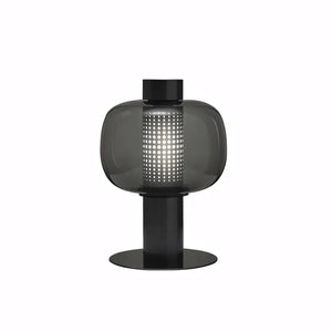 Luminária de Mesa Abajur Vintage Moderna Metal Vidro Radiant preto