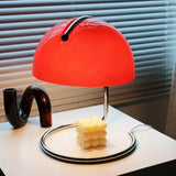 Luminária de Mesa Abajur de Vidro Metal Moderna Radiant laranja