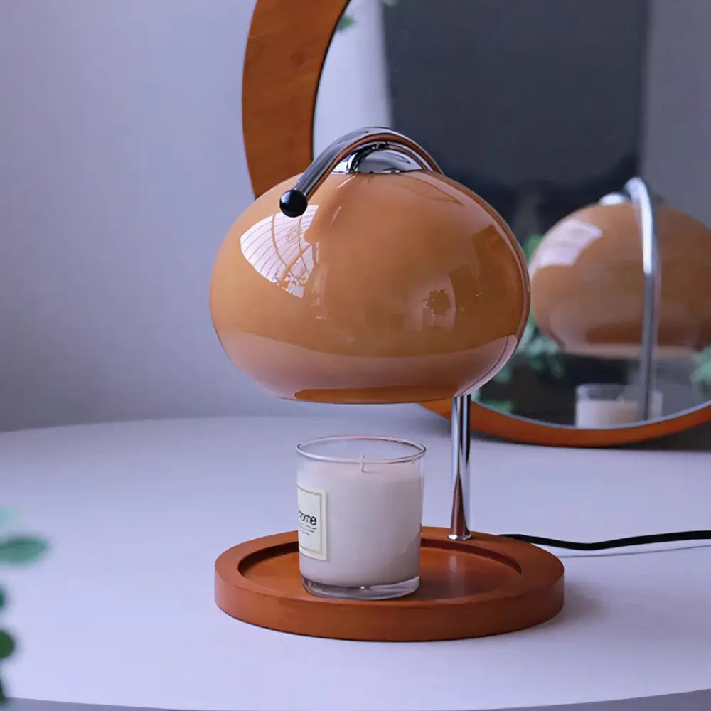Luminária de Mesa Moderna Minimalista Vidro Aquecedora Radiant cafe