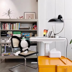Abajur de mesa metal retrô Danish escandinavo em mesa de estudos — LED 7W equivalente a 40W incandescente, bivolt
