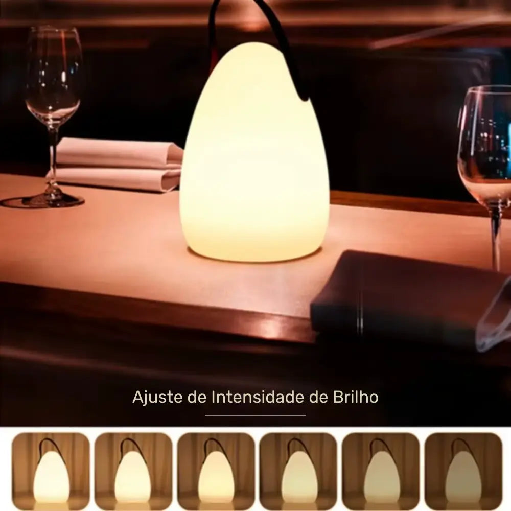 luminária portátil, luminária LED RGB, luminária com alça, luz ambiente decorativa, luminária recarregável, luminária sem fio, luminária de mesa decorativa, luminária para festa, luz com controle remoto, luminária usb recarregável
