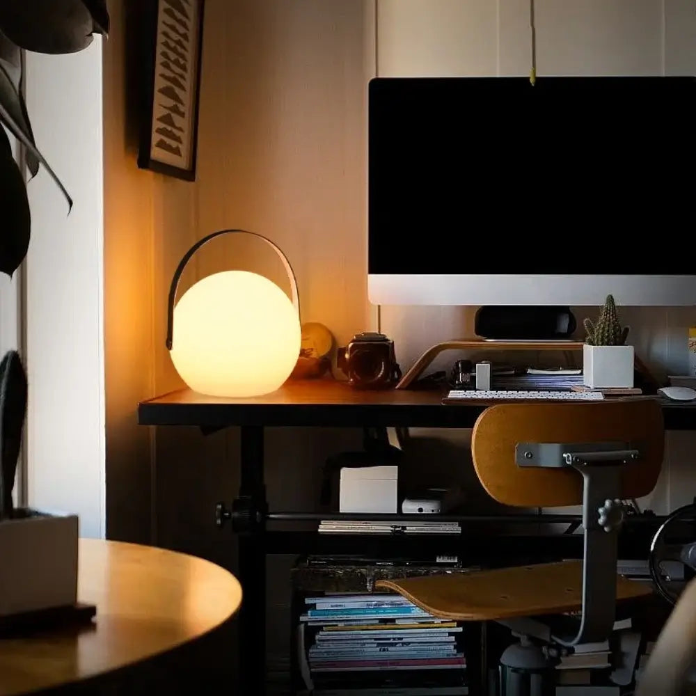luminária portátil, luminária LED RGB, luminária com alça, luz ambiente decorativa, luminária recarregável, luminária sem fio, luminária de mesa decorativa, luminária para festa, luz com controle remoto, luminária usb recarregável