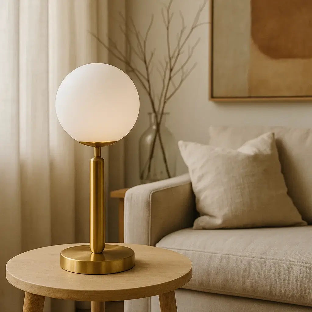 Luminária de Mesa de Vidro Bola Radiant