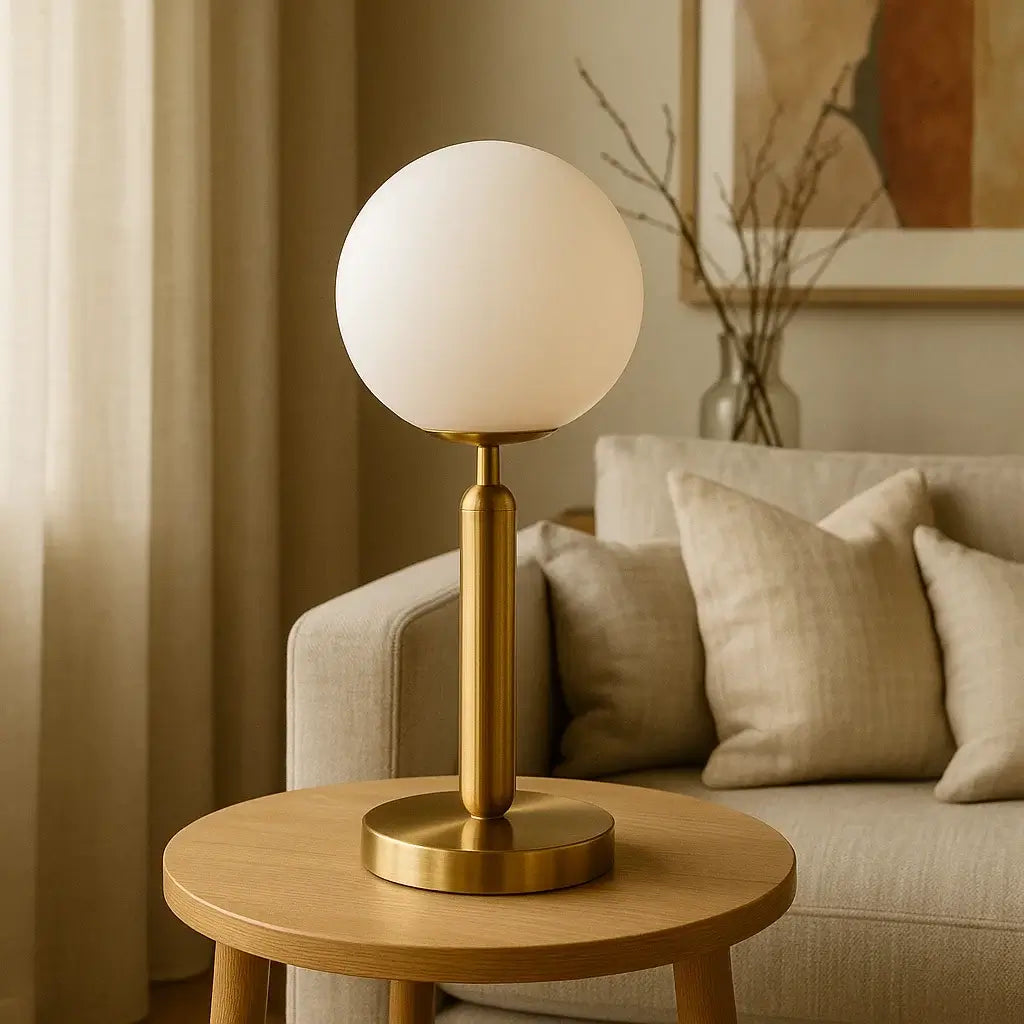 Luminária de Mesa de Vidro Bola Radiant