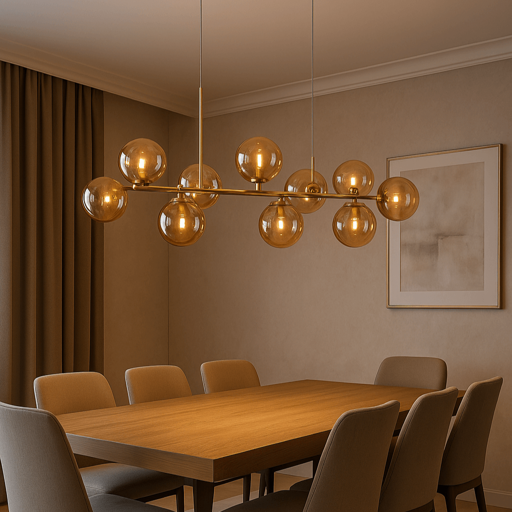 Lustre Luminária Pendente Jabuticaba Bola Moderno Minimalista Radiant Ambar