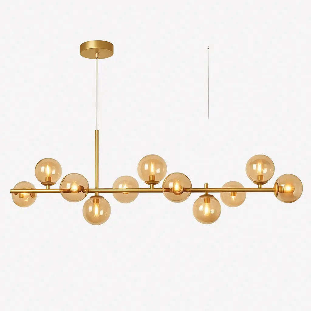 Lustre Luminária Pendente Jabuticaba Bola Moderno Minimalista Radiant Ambar