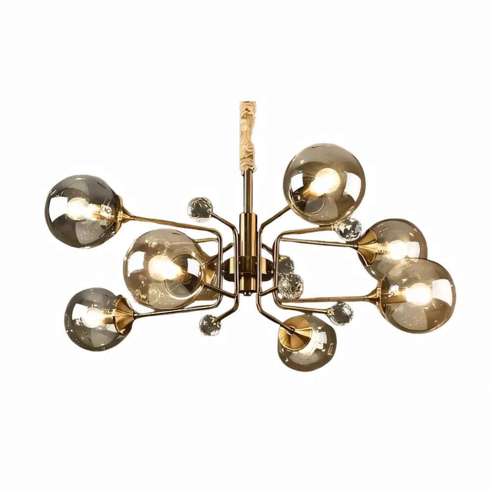 Lustre Luminaria Pendente Vidro Metal Moderno Minimalista Radiant