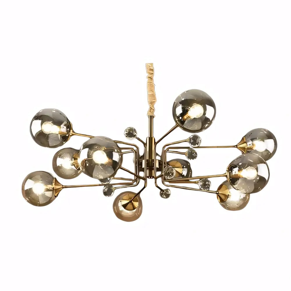 Lustre Luminaria Pendente Vidro Metal Moderno Minimalista Radiant