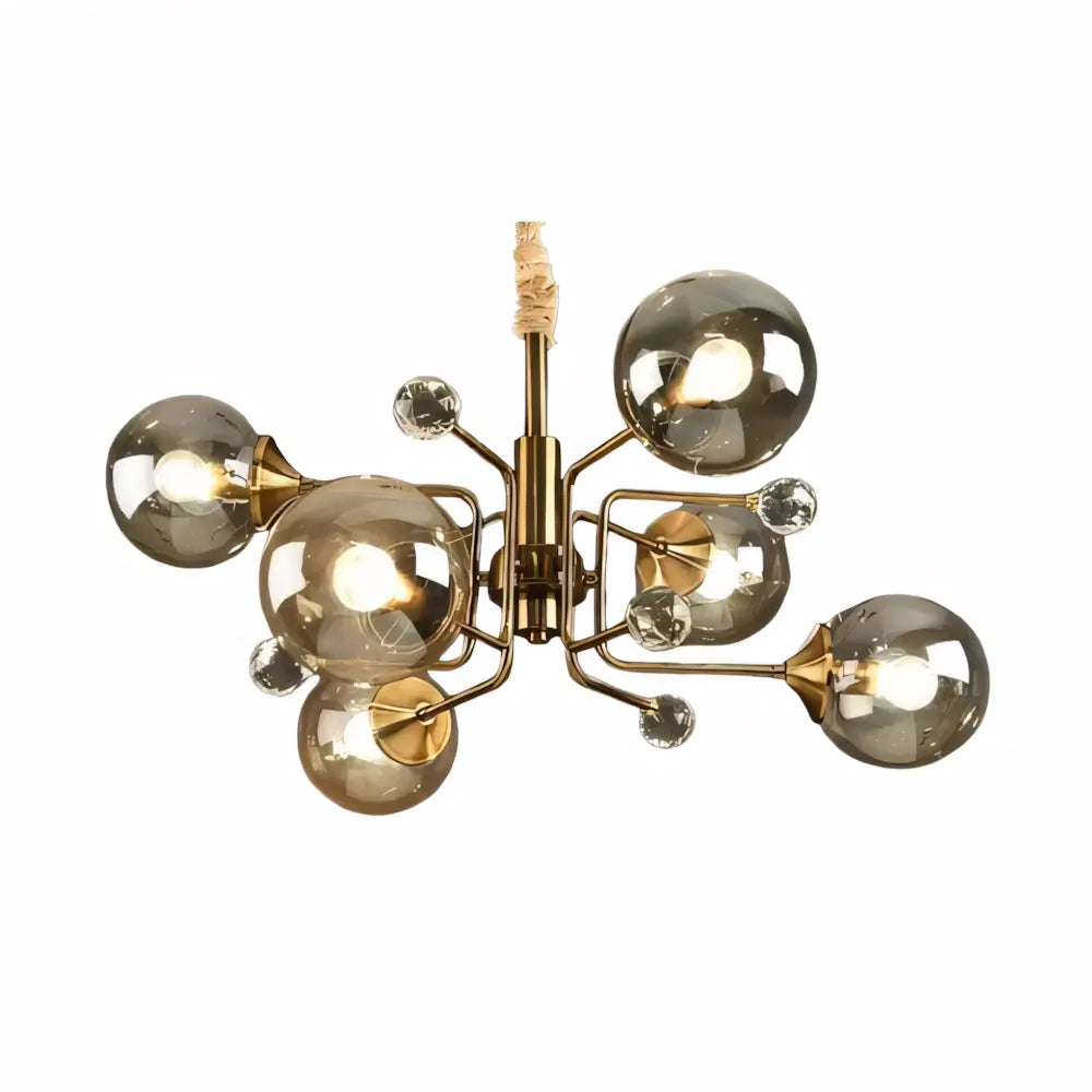 Lustre Luminaria Pendente Vidro Metal Moderno Minimalista Radiant