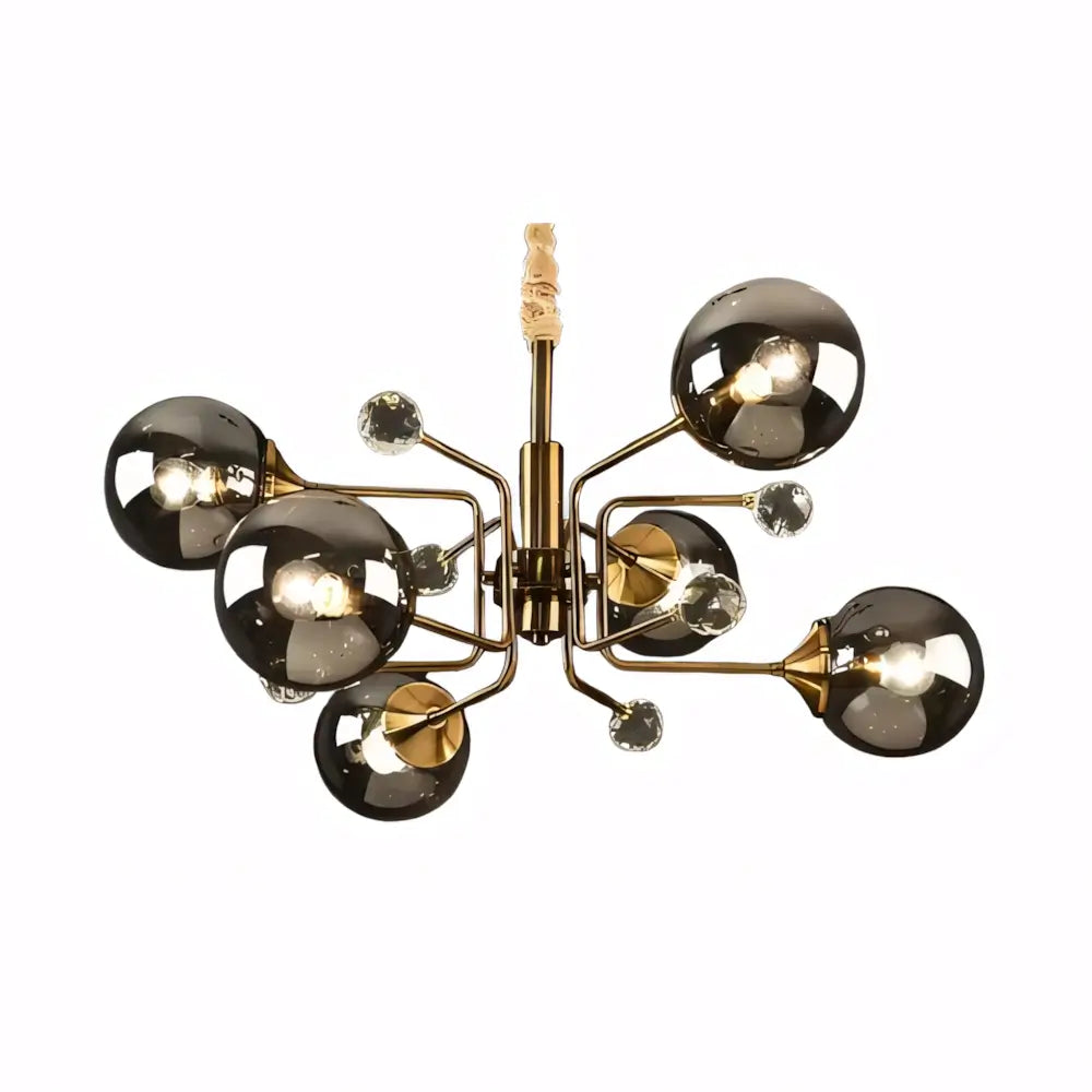 Lustre Luminaria Pendente Vidro Metal Moderno Minimalista Radiant