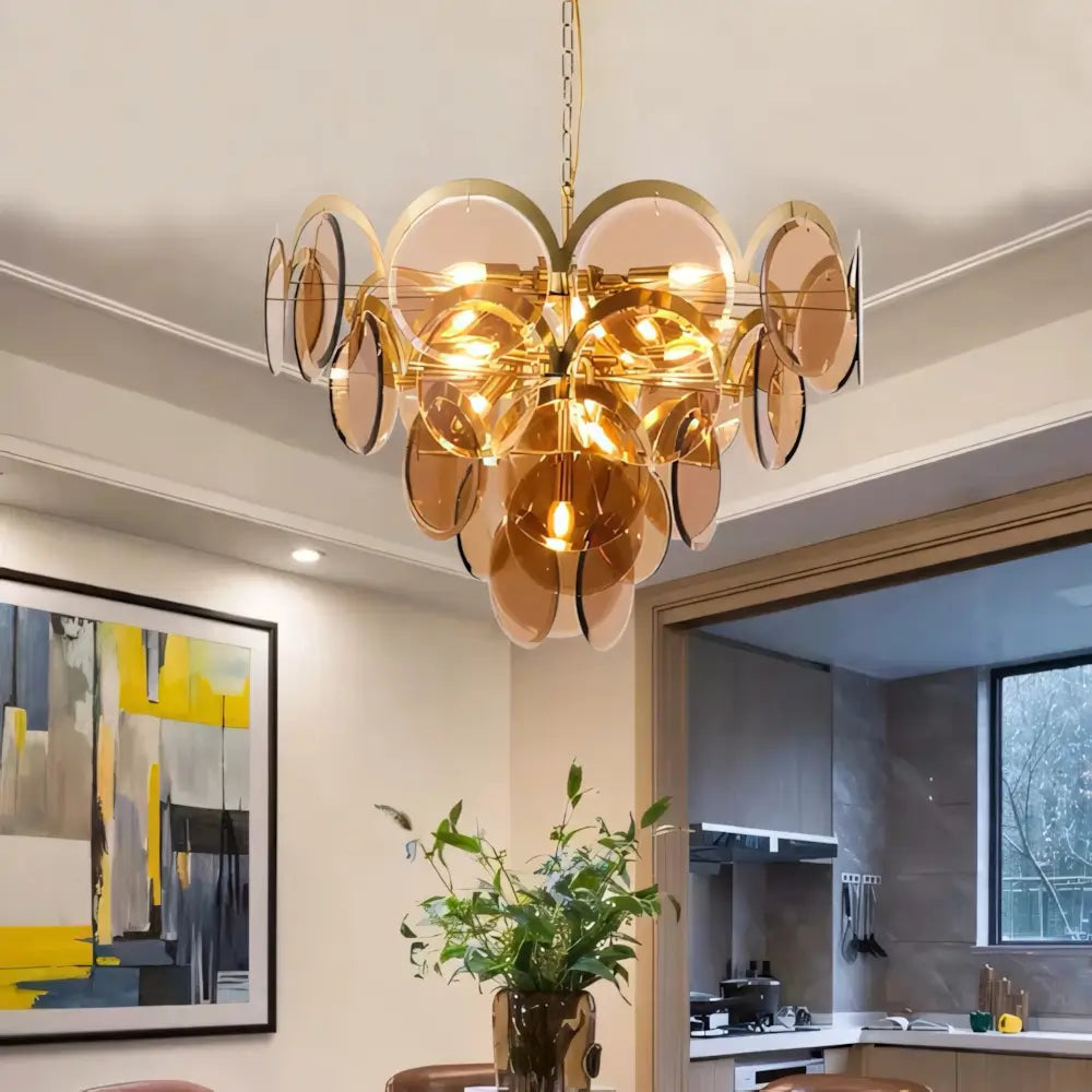 Lustre Luminaria Pendente Vidro Moderno Minimalista Radiant