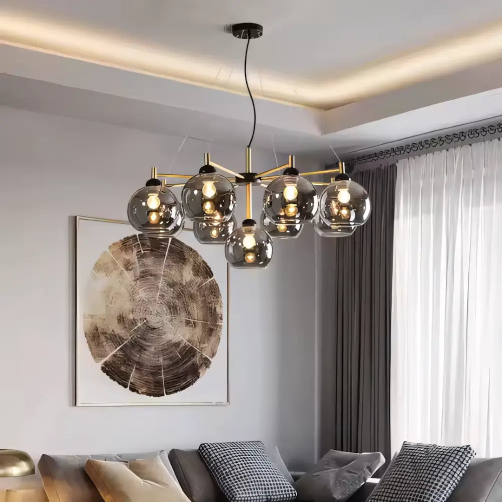 Lustre Luminaria Pendente Vidro Vintage Moderno Radiant