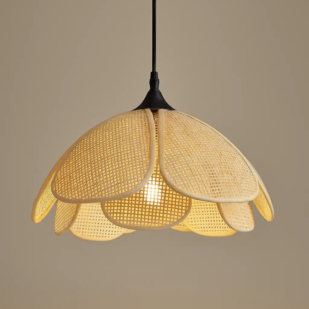 Lustre Pendente Estilo Japonês Rattan