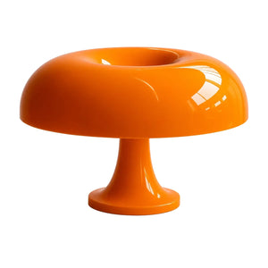 Abajur Cogumelo Laranja Sem Fio com fundo branco
