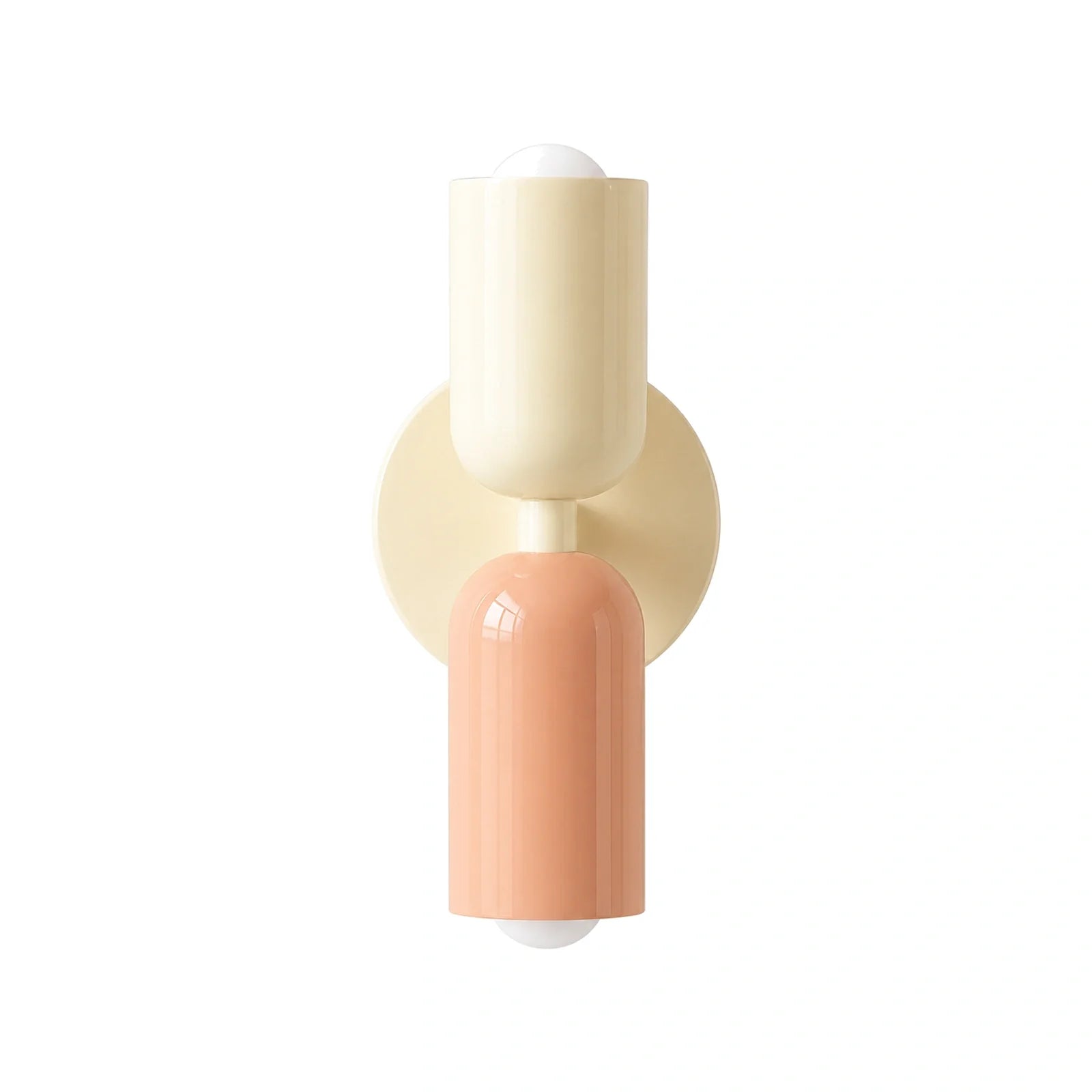 Arandela de Parede Dupla Macaron Fairy Rosa em fundo branco
