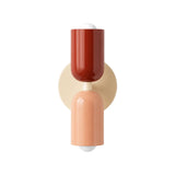 Arandela de Parede Dupla Macaron Fairy Rosa e Vermelha em fundo branco