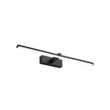 Arandela de Parede Linear com LED para Banheiro Preta 40 cm em fundo branco