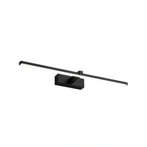 Arandela de Parede Linear com LED para Banheiro Preta 60 cm em fundo branco
