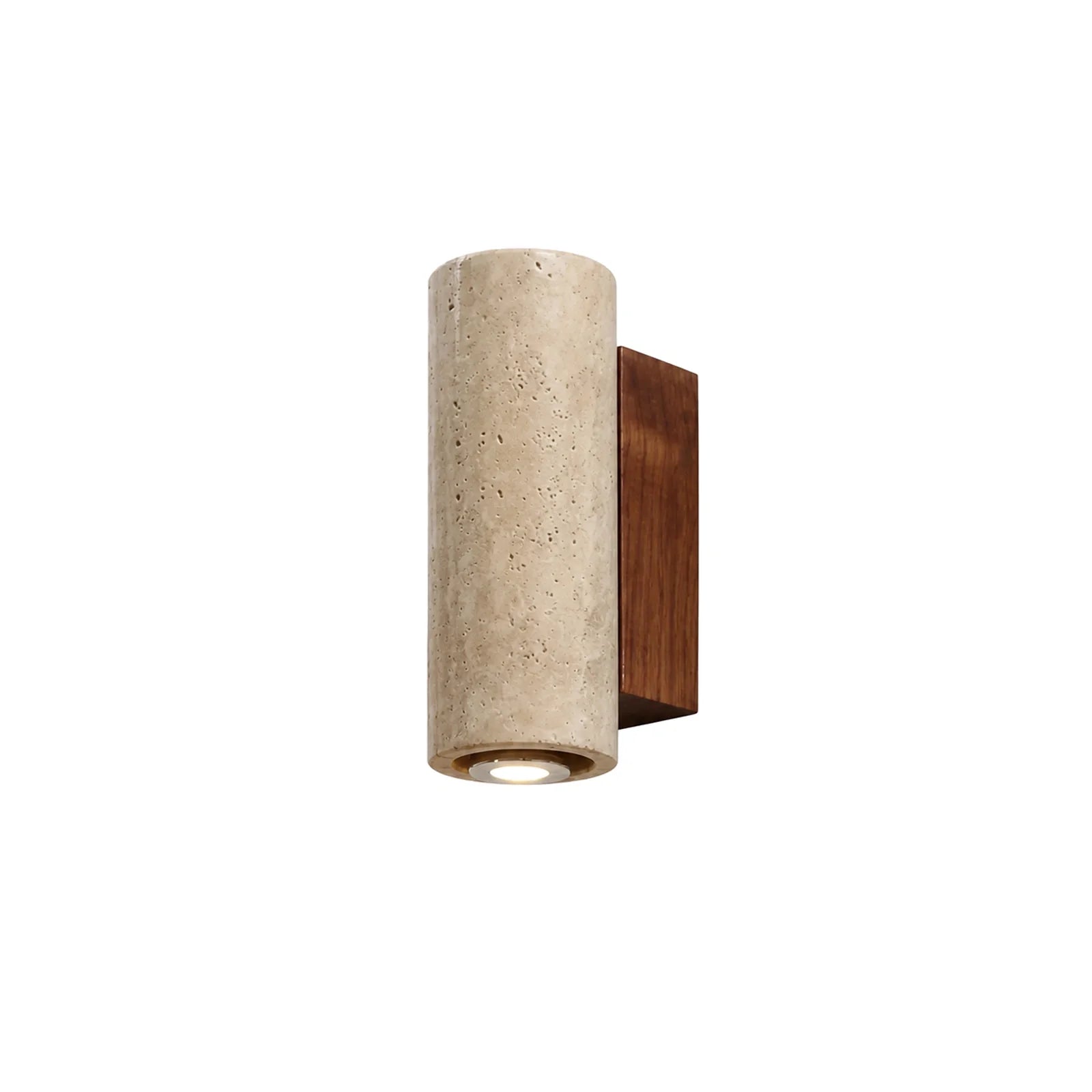 Arandela Moderna Travertino 2 Fachos Siena 16 cm em fundo branco
