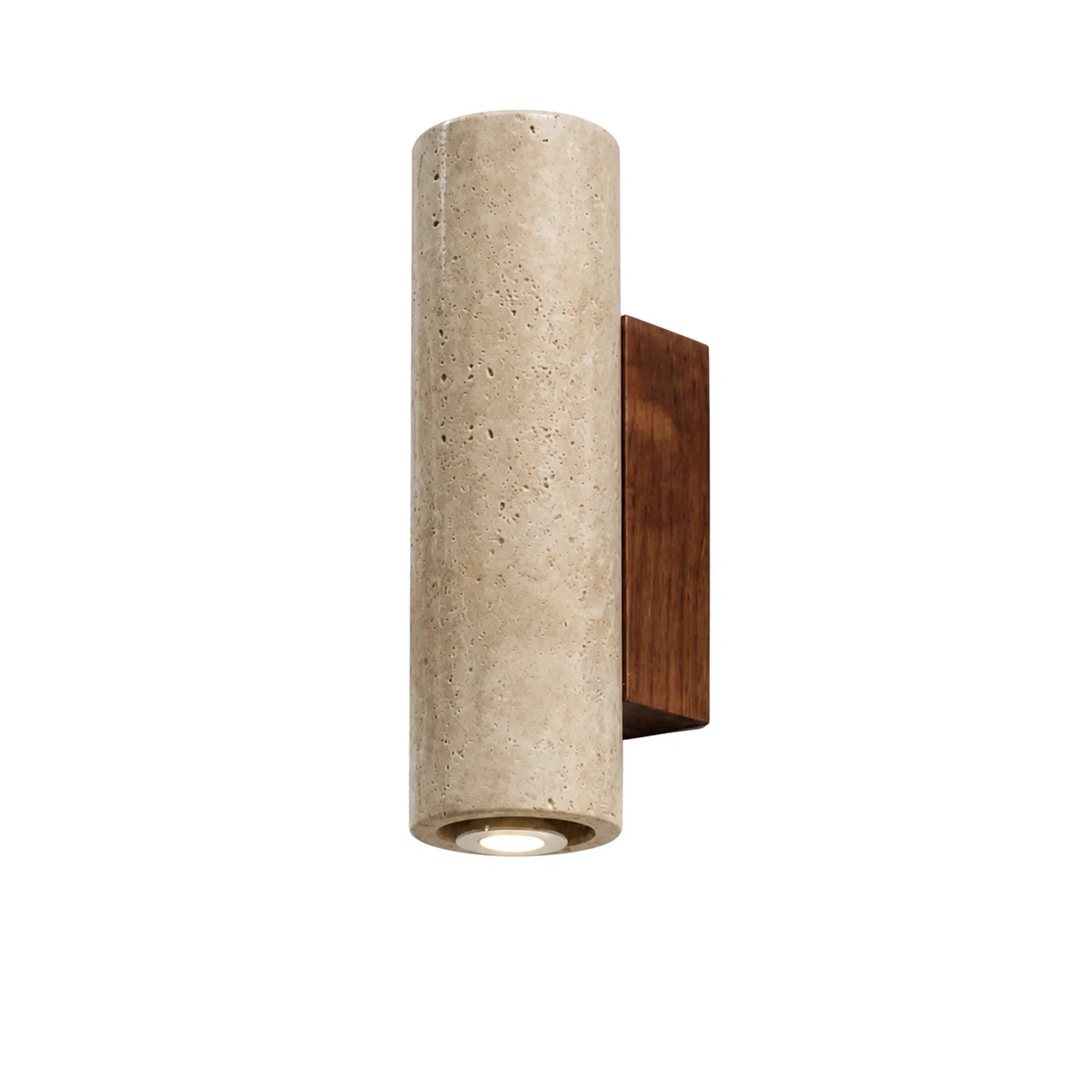 Arandela Moderna Travertino 2 Fachos Siena 23 cm em fundo branco