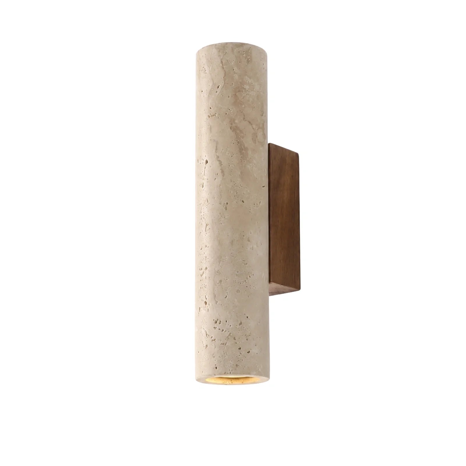 Arandela Moderna Travertino 2 Fachos Siena 28 cm em fundo branco