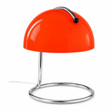 Luminária de Mesa Abajur de Vidro Metal Moderna Radiant laranja com fundo branco