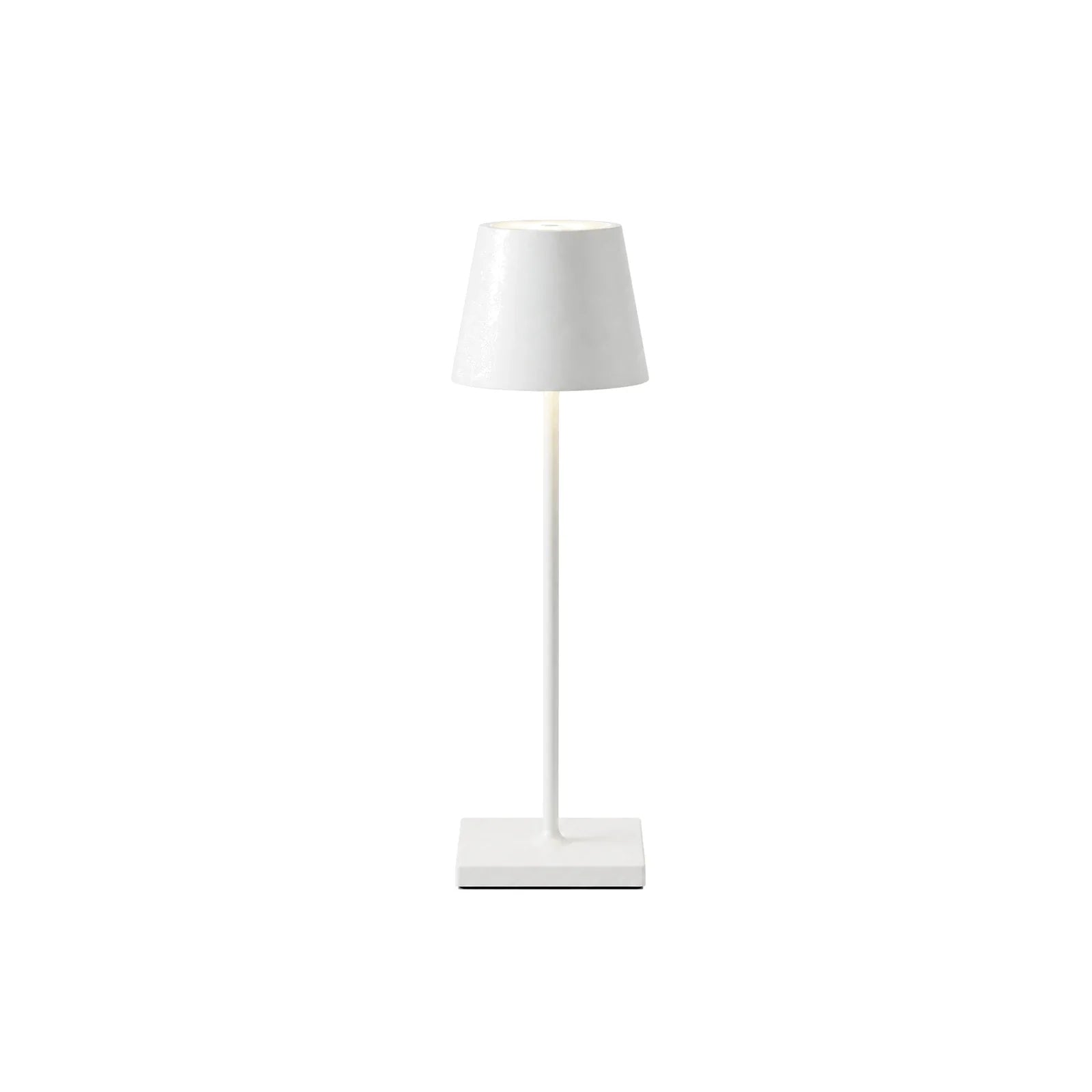 Luminária de Mesa Branca Bateria 24h LED Alta Performance em fundo branco