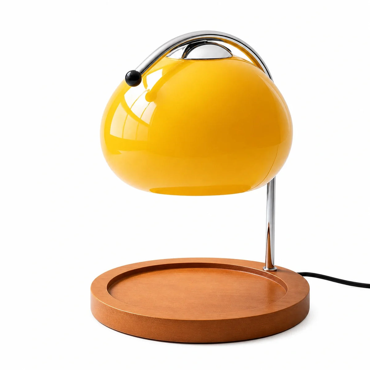 Luminária de Mesa Moderna Minimalista Vidro Aquecedora Radiant amarelo com fundo branco