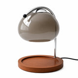 Luminária de Mesa Moderna Minimalista Vidro Aquecedora Radiant cinza com fundo branco