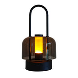 Luminária de Mesa Portátil CandleGlow Azul em fundo branco