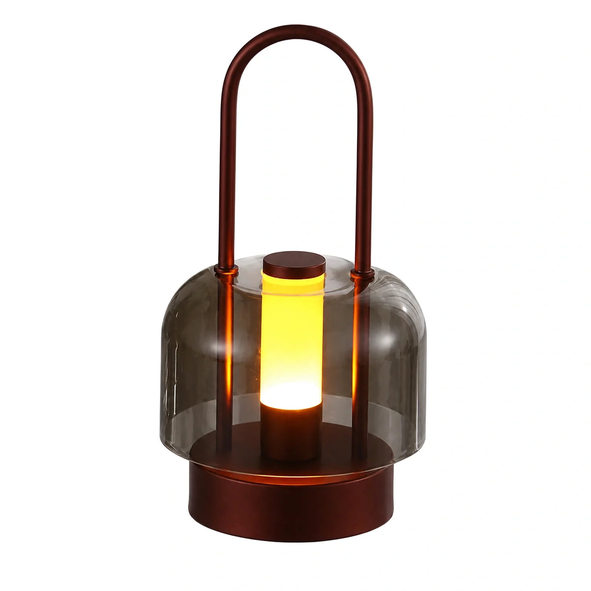 Luminária de Mesa Portátil CandleGlow Vermelha em fundo branco